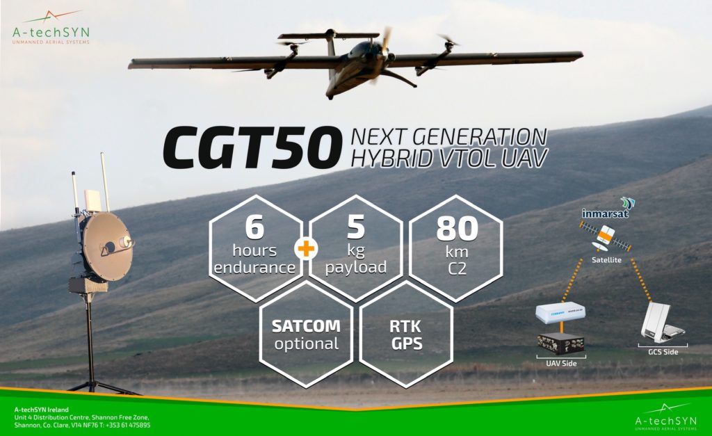 A-techSYN CGT50 VTOL — гибридный беспилотный самолёт с вертикальным взлётом и посадкой